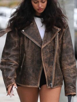 Cindy Kimberly Leather Biker Jacket