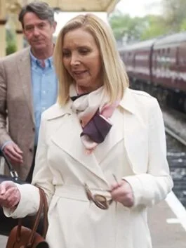 Feel Good Lisa Kudrow White Trench Coat