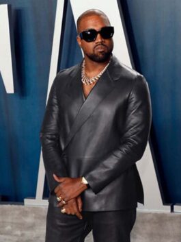 Qawach Kanye West Kimono Wrap Leather Blazer