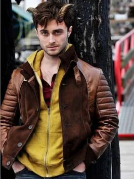 Daniel Radcliff Horns Leather Jacket