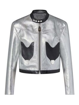 Chloe Moretz CCXP 22 Silver Jacket