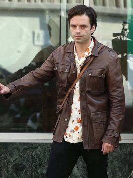 Sebastian Stan a Different Man Leather Jacket