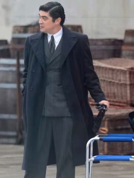 A Haunting In Venice 2023 Riccardo Scamarcio Black Coat