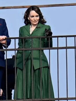 A Haunting In Venice 2023 Tina Fey Green Coat