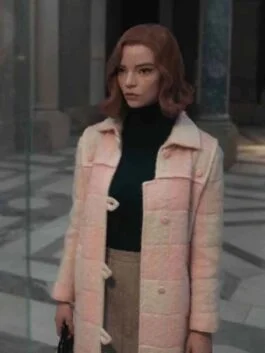 Anya Taylor-Joy The Queen’s Gambit Pink Coat