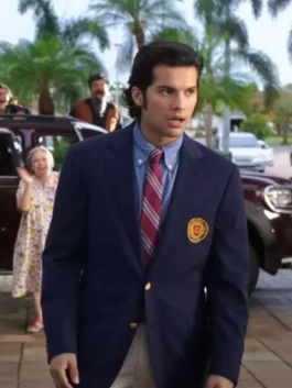 Xolo Maridueña Blue Beetle 2023 Blue Blazer