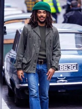 Bob Marley One Love 2024 Kingsley Ben-Adir Green Jacket