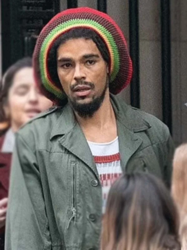 Bob Marley One Love 2024 Kingsley Ben-Adir Green Jacket