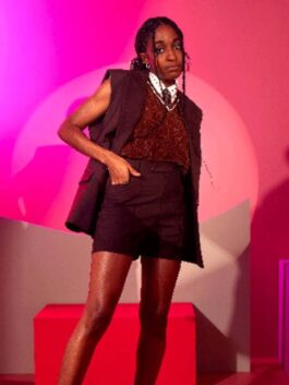 Bottoms 2023 Ayo Edebiri Burgundy Coat