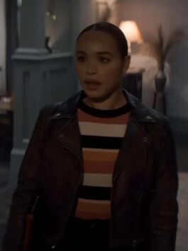 Cobweb 2023 Cleopatra Coleman Black Leather Jacket