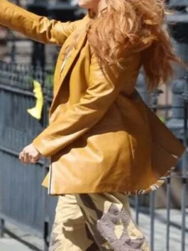 Colleen Hoover’s It Ends With Us 2024 Blake Lively Leather Coat