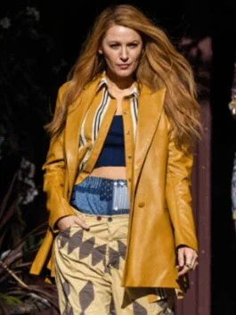 Colleen Hoover’s It Ends With Us 2024 Blake Lively Leather Coat