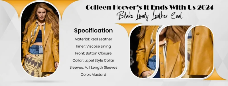 Colleen Hoover’s It Ends With Us 2024 Blake Lively Leather Coat 
