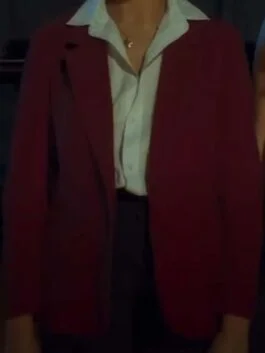 Drive-Away Dolls 2023 Geraldine Viswanathan Red Blazer
