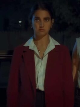 Drive-Away Dolls 2023 Geraldine Viswanathan Red Blazer