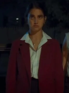 Drive-Away Dolls 2023 Geraldine Viswanathan Red Blazer