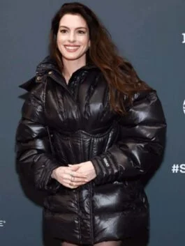Eileen 2023 Anne Hathaway Black Puffer Jacket