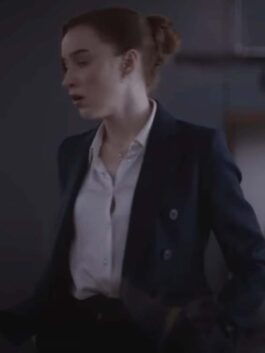 Fair Play 2023 Phoebe Dynevor Blue Blazer
