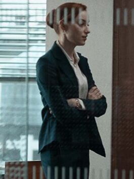 Fair Play 2023 Phoebe Dynevor Blue Blazer