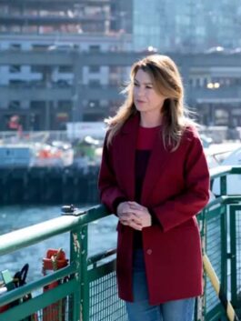 Greys Anatomy Dr Meredith Maroon Coat
