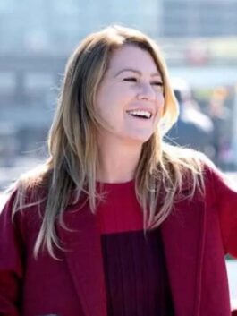 Greys Anatomy Dr Meredith Maroon Coat