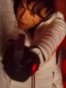Gal Gadot Heart of Stone White Puffer Jacket