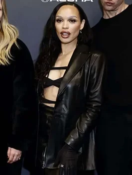 Infinity Pool 2023 Cleopatra Coleman Leather Blazer