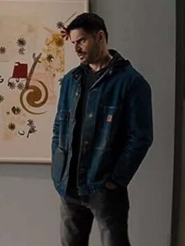 Joe Manganiello The Kill Room 2023 Blue Denim Jacket