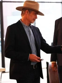 Justified City Primeval 2023 Timothy Olyphant Black Blazer