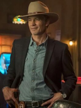 Justified City Primeval 2023 Timothy Olyphant Black Blazer