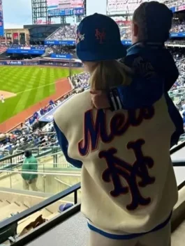 Kate Upton New York Mets Varsity Jacket back