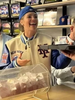 Kate Upton New York Mets Varsity Jacket front