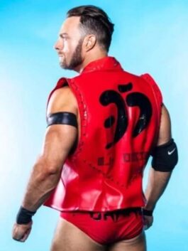 LA Knight Red Leather Vest