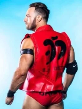 LA Knight Red Leather Vest