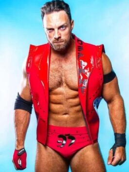 LA Knight Red Leather Vest