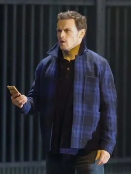 Love Again 2023 Sam Heughan Blue Jacket