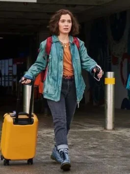 Love At First Sight 2023 Haley Lu Richardson Leather Jacket