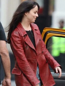 Madame Web 2024 Dakota Johnson Maroon Jacket