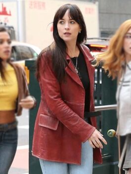 Madame Web 2024 Dakota Johnson Maroon Jacket