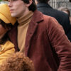 The Miracle Club 2023 Mark McKenna Maroon Leather Jacket