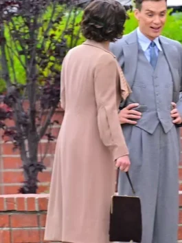 Oppenheimer 2023 Florence Pugh Brown Coat