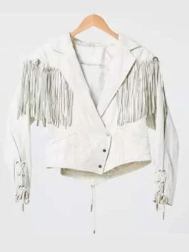 Ordinary Angels 2023 Hilary Swank Fringe White Jacket
