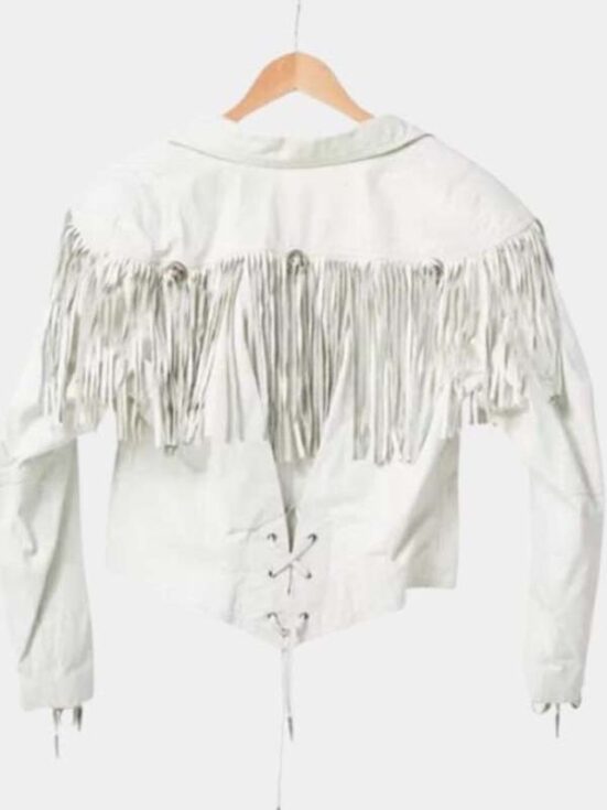Ordinary Angels 2023 Hilary Swank Fringe White Jacket