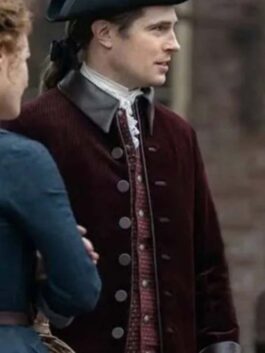 Outlander Season 7 David Berry Maroon Coat