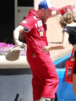 Seth Rogen Platonic 2023 Red Jumpsuit