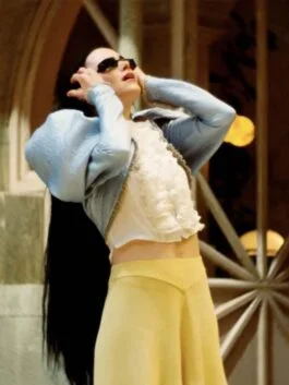 Poor Things 2023 Bella Baxter Blue Coat