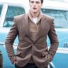 Priscilla 2023 Jacob Elordi Brown Blazer