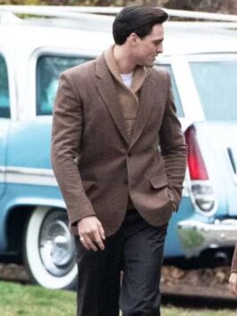 Priscilla 2023 Jacob Elordi Brown Blazer