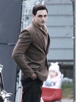 Priscilla 2023 Jacob Elordi Brown Blazer