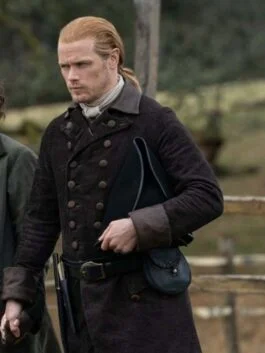Sam Heughan Outlander S07 Black Coat